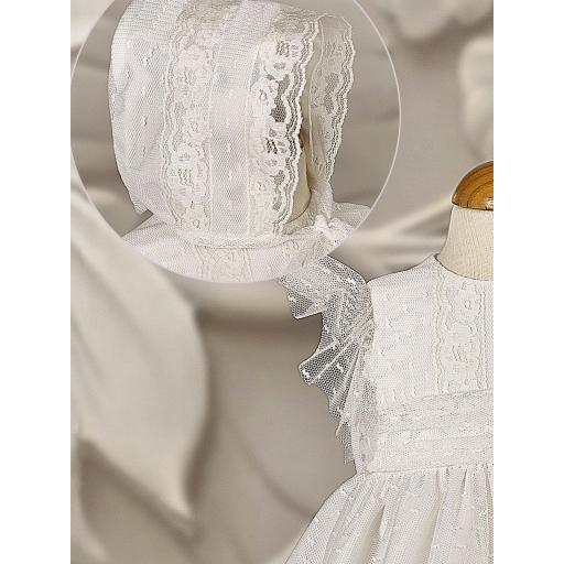 Vestido de bautizo bebe CARMY tul de topos modelo 5935 [1]