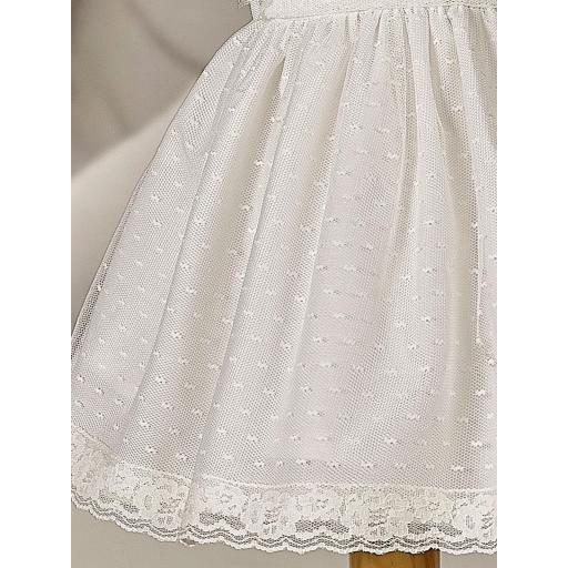 Vestido de bautizo bebe CARMY tul de topos modelo 5935 [2]