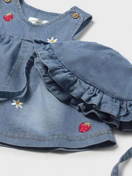 Vestido vaquero con gorrito bebe niña MAYORAL newborn 26-01816-028 [2]