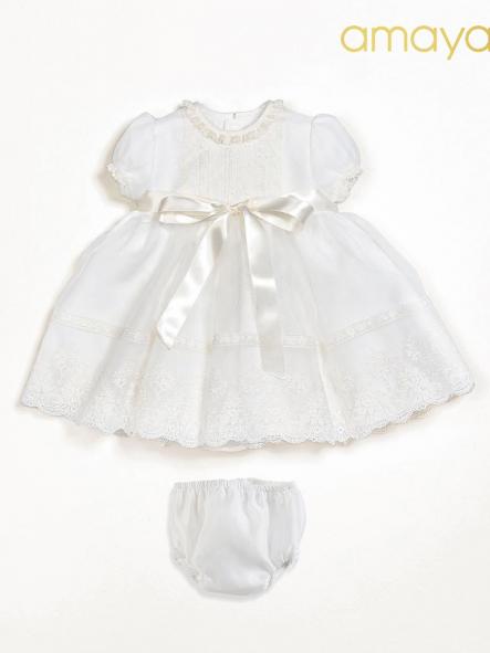 Vestido de bautizo bebe niña AMAYA houte cotton [1]