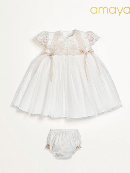 Vestido de bautizo bebe niña AMAYA huve [1]
