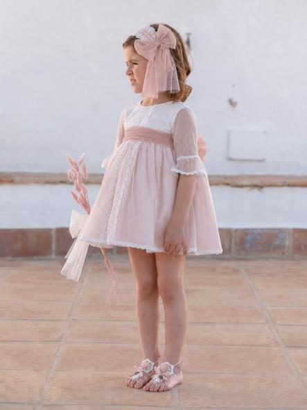 Vestido de Ceremonia y Arras niña EVA MARTINEZ ARTESANIA modelo 401211 v2 [3]