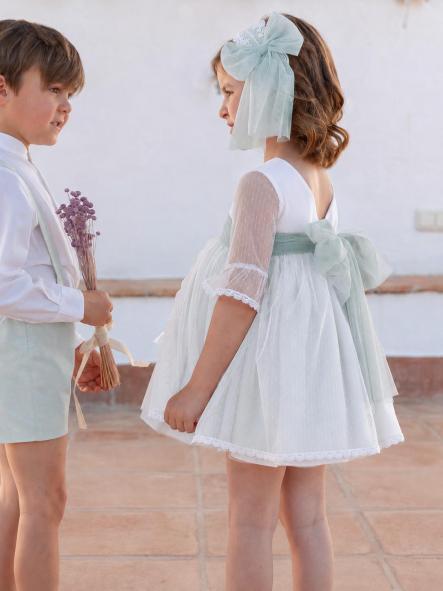 Vestido de Ceremonia y Arras niña EVA MARTINEZ ARTESANIA modelo 401211 v1 [3]