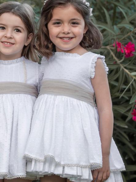 Vestido de Ceremonia y Arras niña EVA MARTINEZ ARTESANIA modelo 40711 [5]