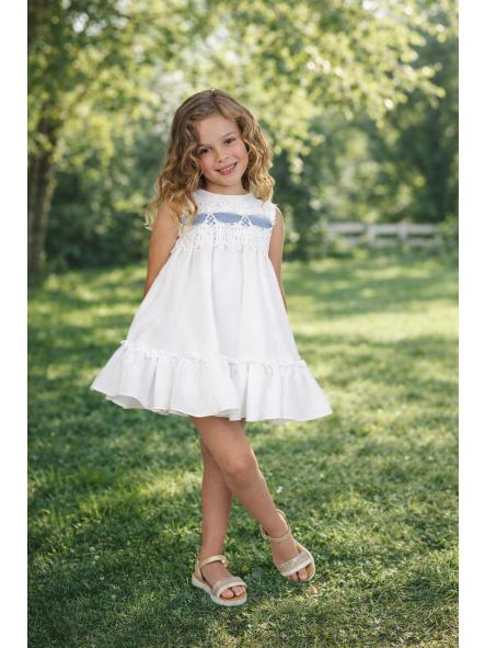 Vestido de tirantes niña NEKENIA con tul azul 2621803