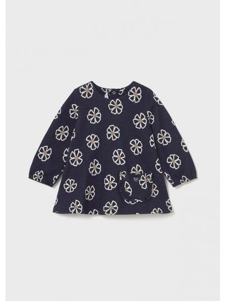 Vestido manga larga bebe niña MAYORAL punto jacquard  2918