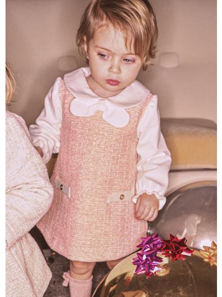 Vestido de manga larga bebe niña MAYORAL combinado 16-02948-029