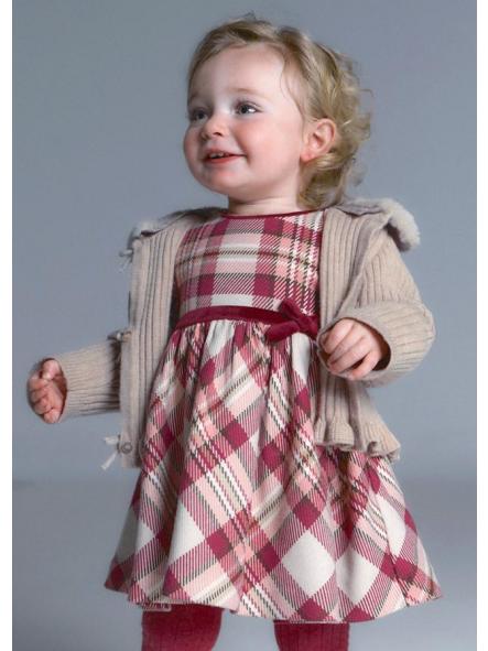 Vestido de manga larga bebe niña MAYORAL cuadros 16-02944-021 [0]