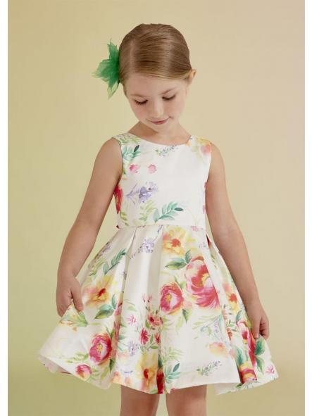 Vestido ceremonia niña ABEL Y LULA mikado estampado 5099 [1]