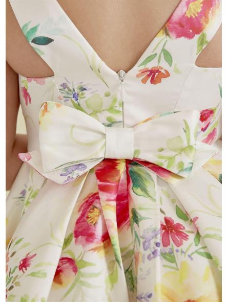 Vestido ceremonia niña ABEL Y LULA mikado estampado 5099 [3]