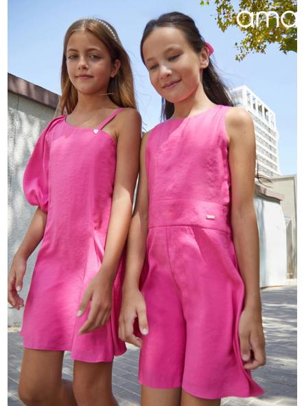 Vestido para adolescente niña AMAYA tencel fucsia 614648 [2]