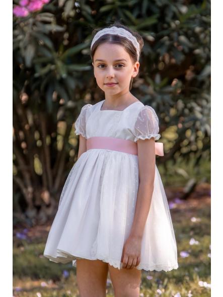 Vestido de Ceremonia y Arras niña EVA MARTINEZ ARTESANIA modelo 38511CBG