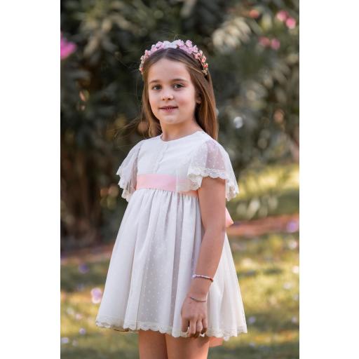 Vestido de Ceremonia y Arras niña EVA MARTINEZ ARTESANIA modelo 38512CBG