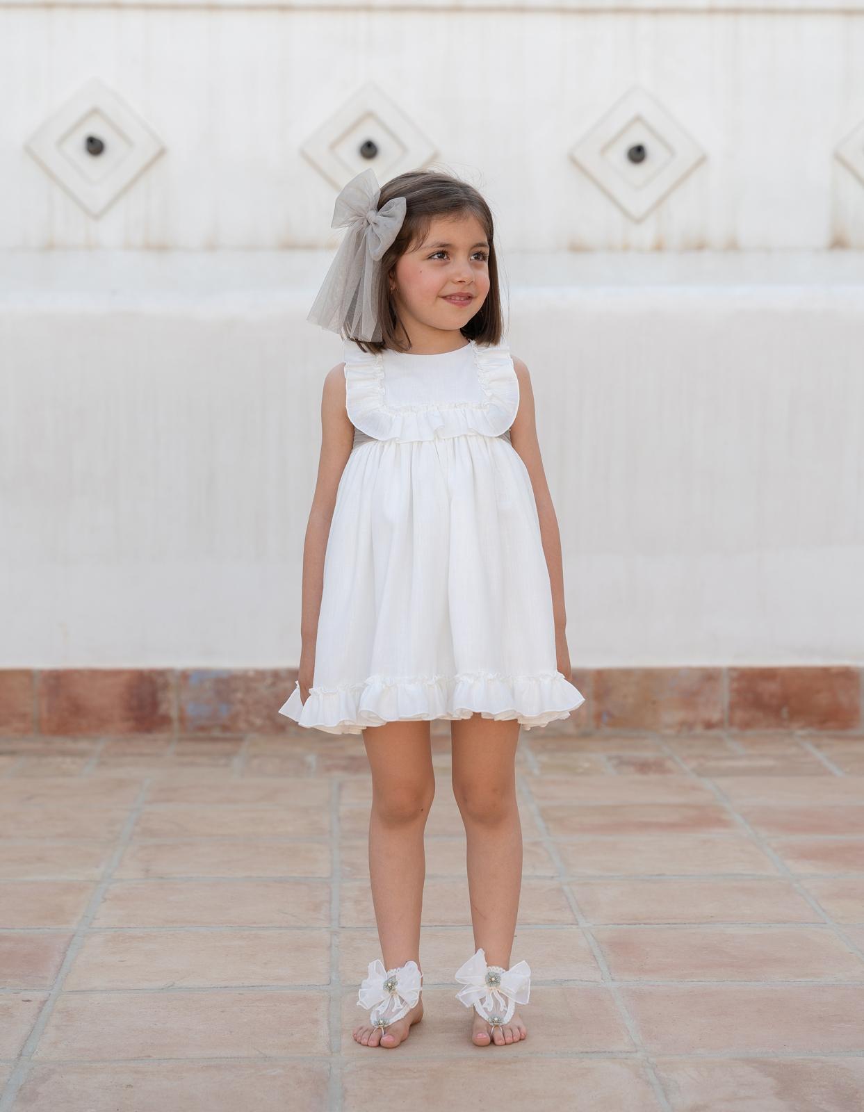 Vestido de Ceremonia y Arras niña EVA MARTINEZ ARTESANIA modelo 40412