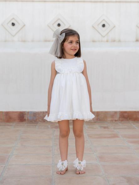 Vestido de Ceremonia y Arras niña EVA MARTINEZ ARTESANIA modelo 40412