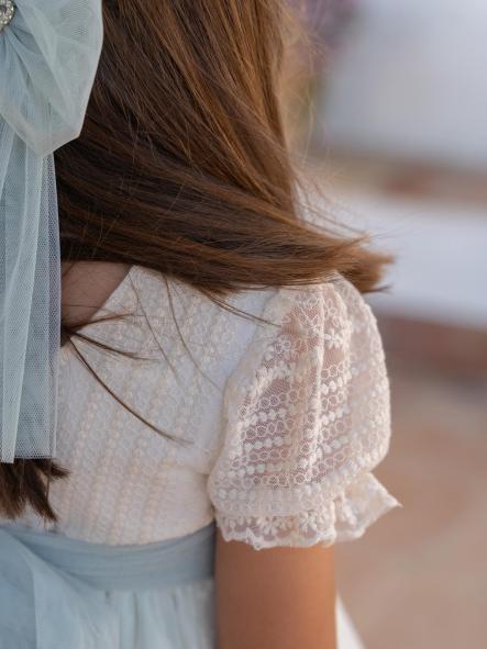 Vestido de Ceremonia y Arras niña EVA MARTINEZ ARTESANIA modelo 401311 [2]