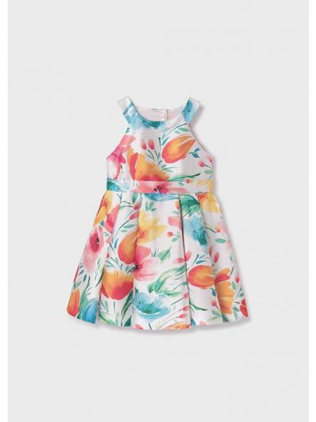 Vestido de ceremonia niña ABEL Y LULA mikado estampado tulipanes 5097 [2]