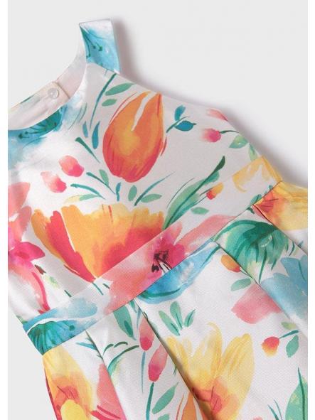 Vestido de ceremonia niña ABEL Y LULA mikado estampado tulipanes 5097 [4]