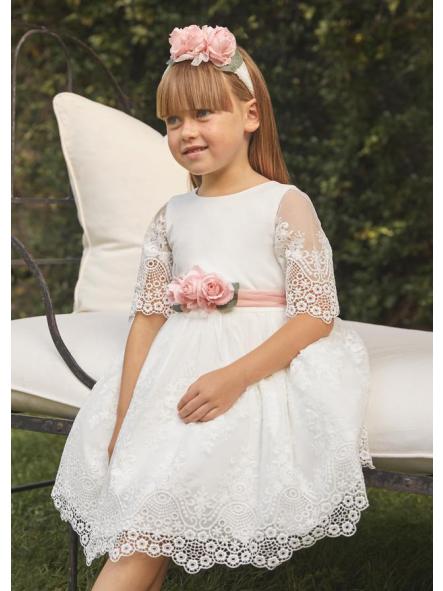 Vestido de ceremonia niña ABEL Y LULA guipur bordado 5080