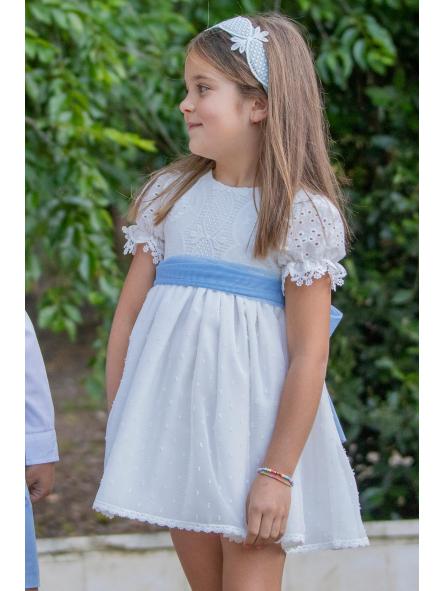 Vestido de Ceremonia y Arras niña EVA MARTINEZ ARTESANIA modelo 38911CBG