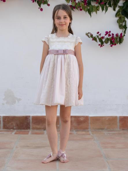 Vestido de Ceremonia y Arras niña EVA MARTINEZ ARTESANIA modelo 401411