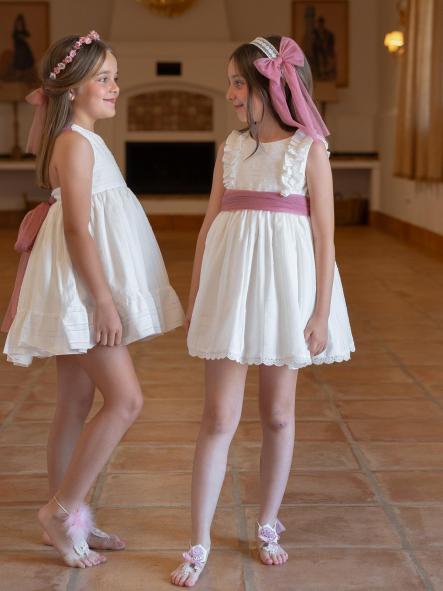 Vestido de Ceremonia y Arras niña EVA MARTINEZ ARTESANIA modelo 40612 [3]