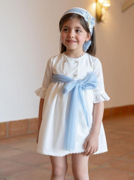 Vestido de Ceremonia y Arras niña EVA MARTINEZ ARTESANIA modelo 401111
