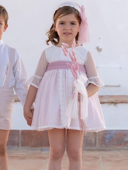 Vestido de Ceremonia y Arras niña EVA MARTINEZ ARTESANIA modelo 401211 [2]