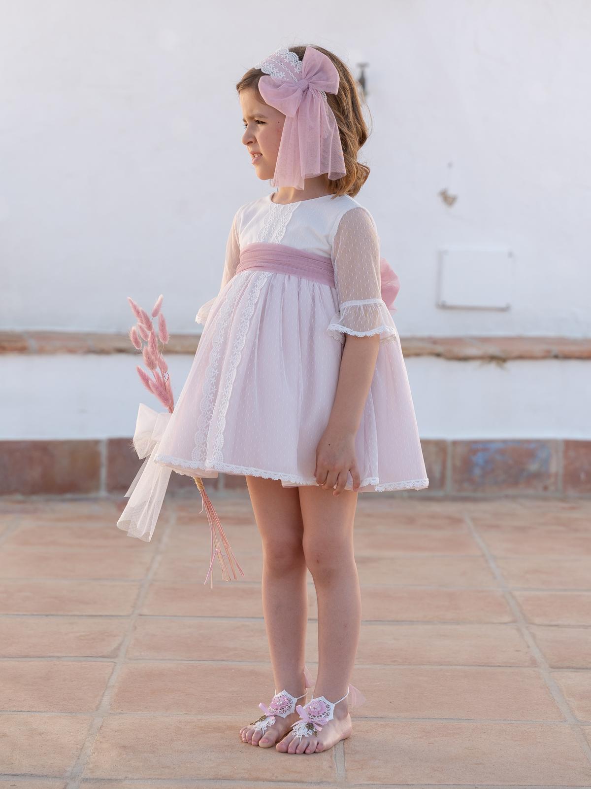 Vestido de Ceremonia y Arras niña EVA MARTINEZ ARTESANIA modelo 401211