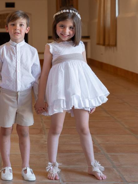 Vestido de Ceremonia y Arras niña EVA MARTINEZ ARTESANIA modelo 40711 [2]