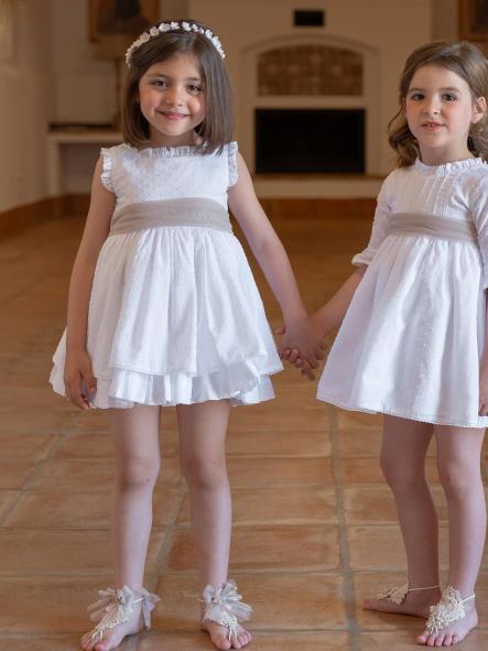 Vestido de Ceremonia y Arras niña EVA MARTINEZ ARTESANIA modelo 40711 [0]