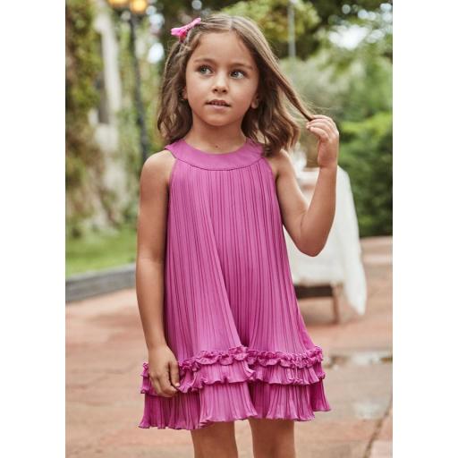 Vestido tirantes niña MAYORAL plisado 3915