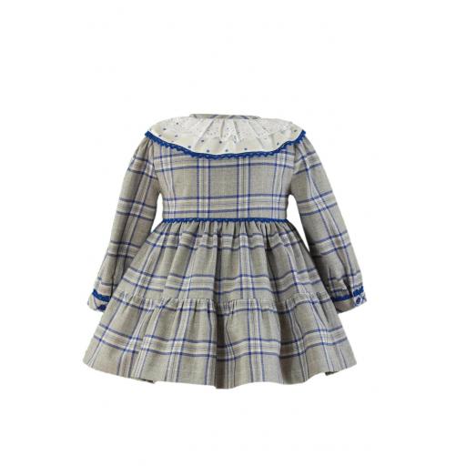 Vestido de manga larga niña MIRANDA cuadros 034-0244-v  [2]