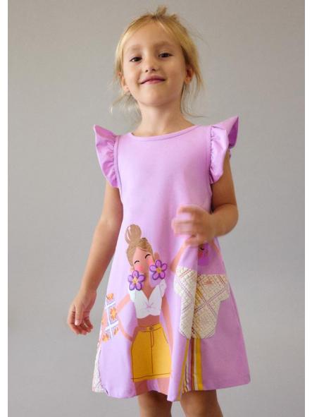 Vestido playero de niña MAYORAL tres chicas 26-03934-086