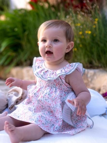 Vestido de tirantes bebe niña CALAMARO modelo 21325 Mumbai