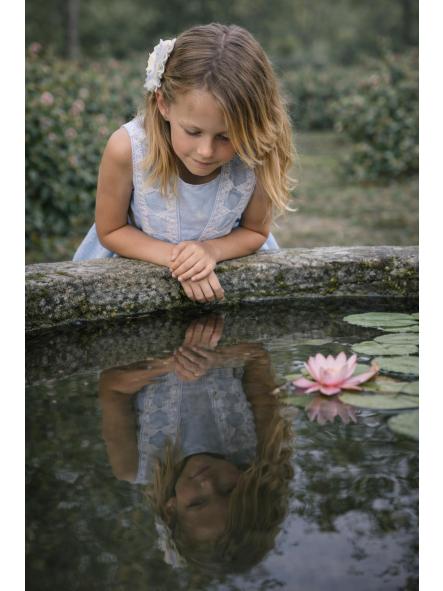 Vestido de tirantes niña NEKENIA azul con tul 2621830 [4]