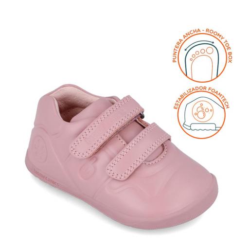 Deportiva para bebe niña BIOMECANICS respetuso piel rosa [2]