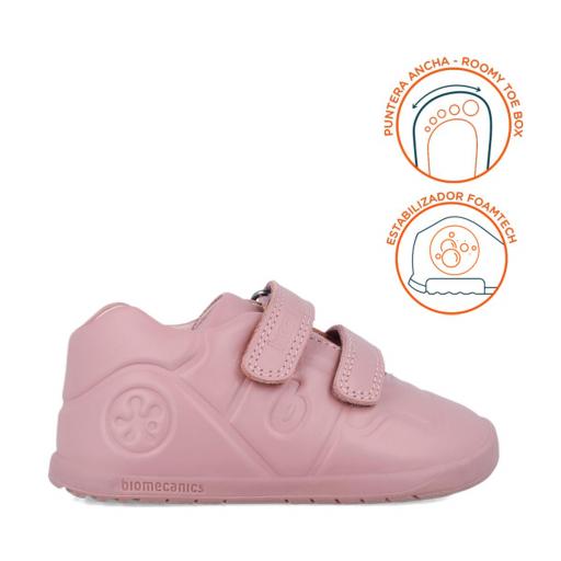 Deportiva para bebe niña BIOMECANICS respetuso piel rosa [3]