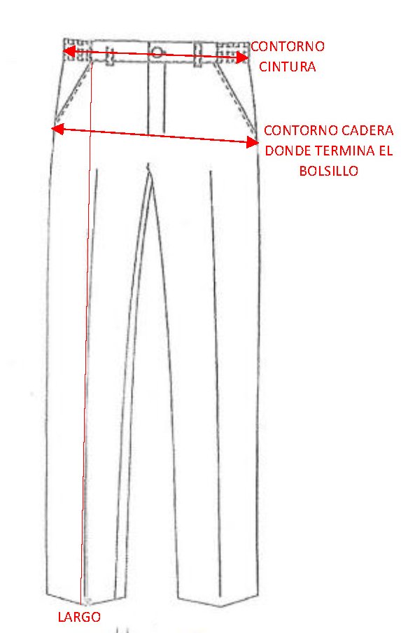 Cómo medir el pantalón con gomas Eslora