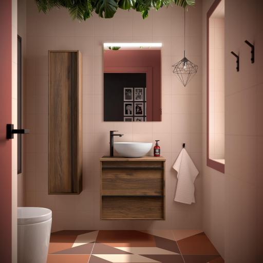 MUEBLE DE BAÑO ATTILA 2 PUERTAS LAVABO SOBRE ENCIMERA de SALGAR