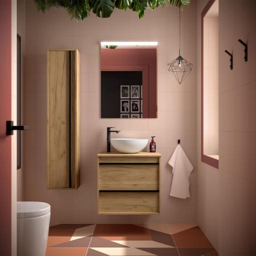 MUEBLE DE BAÑO ATTILA 2 PUERTAS LAVABO SOBRE ENCIMERA de SALGAR [6]