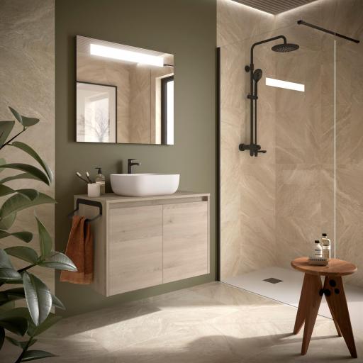 MUEBLE DE BAÑO NOJA 2 PUERTAS LAVABO SOBRE ENCIMERA de SALGAR [3]