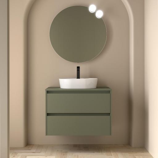 MUEBLE DE BAÑO NOJA 2 CAJONES LAVABO SOBRE ENCIMERA de SALGAR [2]