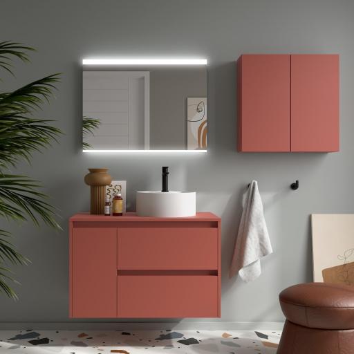 MUEBLE DE BAÑO NOJA 2 CAJONES 1 PUERTA LAVABO SOBRE ENCIMERA de SALGAR