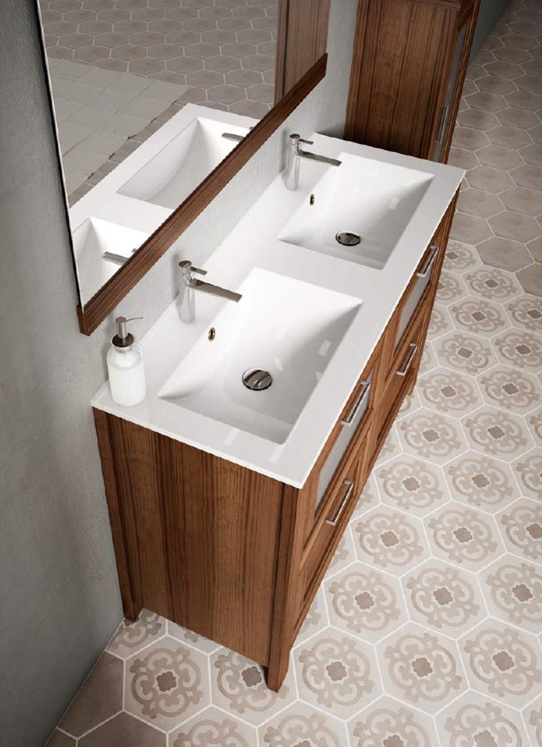 Mueble de baño Kyoto 100 2 cajones con lavabo sobre encimera de VISOBATH