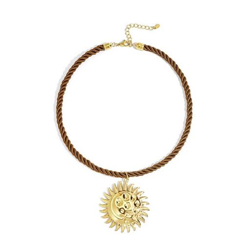 COLLAR SOL DORADO CON CORDÓN [1]