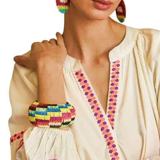 PULSERA RÍGIDA RAFIA LATIDO [3]