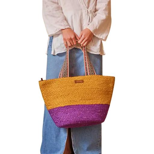 BOLSO CAPAZO RAFIA BICOLOR LATIDO [3]