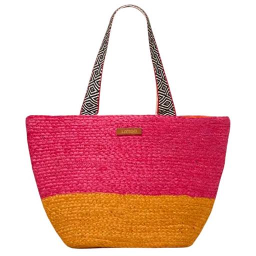 BOLSO CAPAZO RAFIA BICOLOR LATIDO [4]