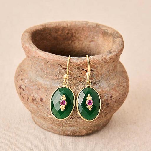 PENDIENTES PIEDRA SEMIPRECIOSA LATIDO * [1]